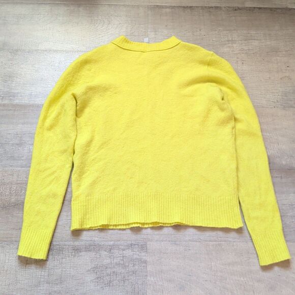 Athleta Heathered Yellow Merino Extra Fine Wool Blend Sweater Size Medium M - Picture 1 of 9